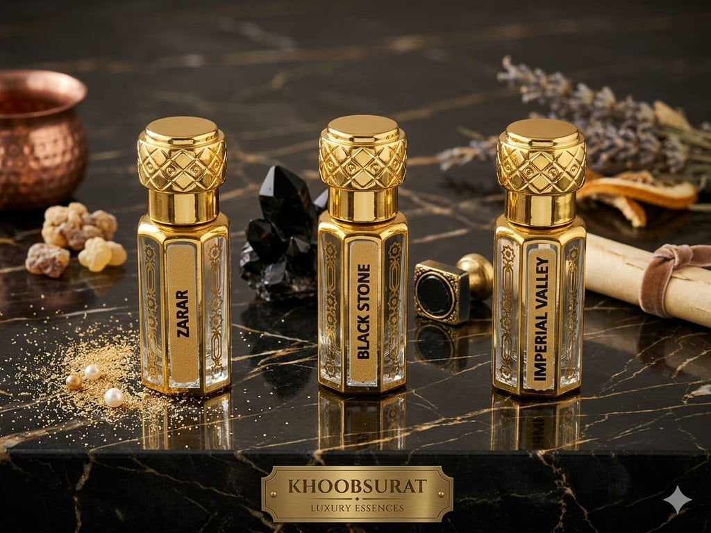 Premium 3-Attar Luxury Collection (6ml) | J. Zarar, Black Stone & Imperial Valley by Abu Ibrahim Scent